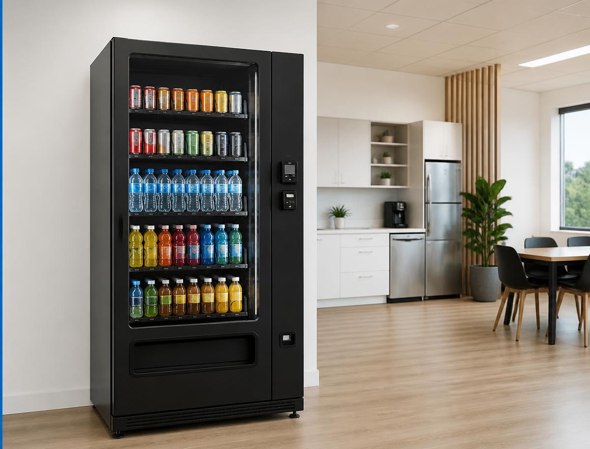 Cold drink vending machine in an Australian office serviced by Machines Vending