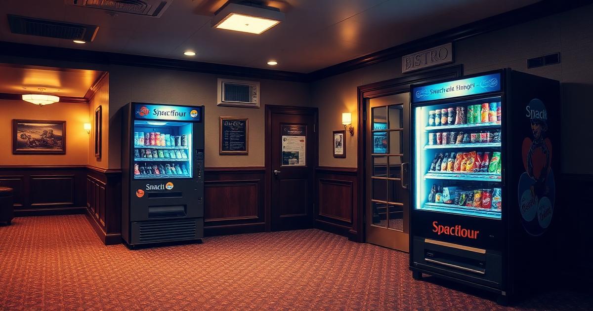Cashless snack and drink vending machine in a Sydney club foyer serving members in New South Wales